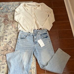 Classic Light Blue Straight Leg Jeans